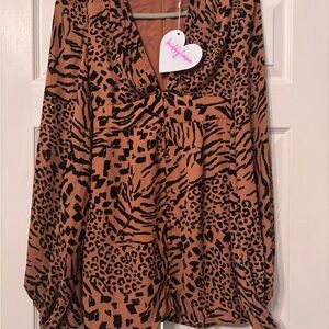 Buddy Love Wild Patterned Mini Dress
